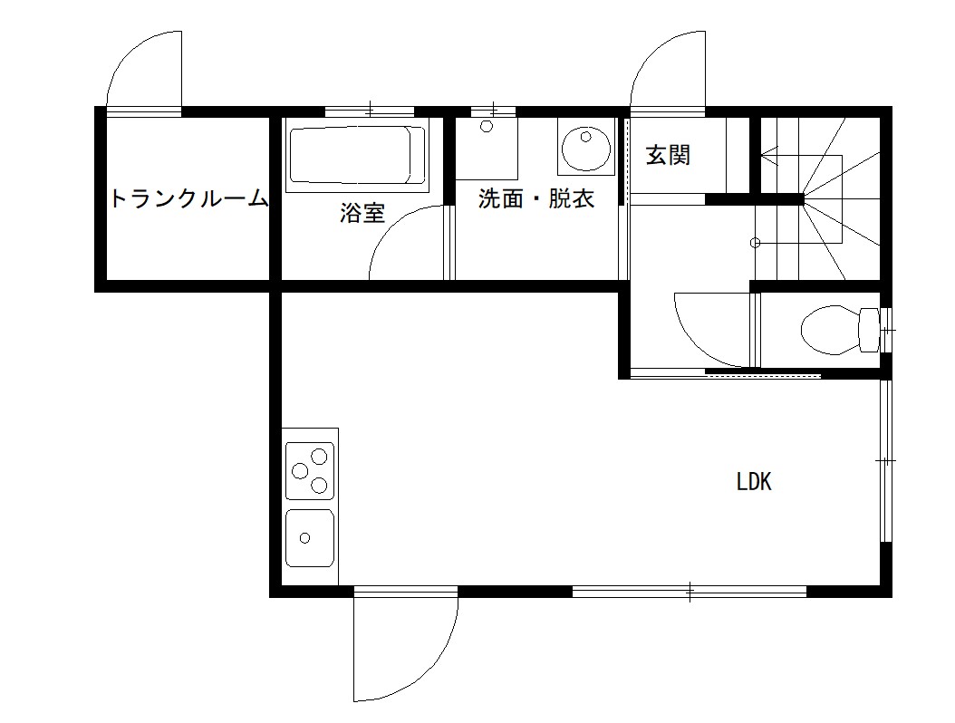 【オレンジコート小谷作　B号棟の間取り】