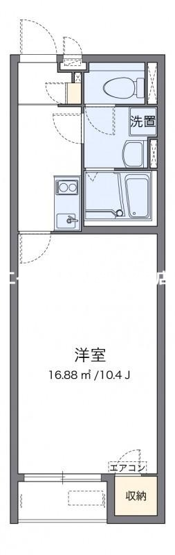 備前市東片上のアパートの間取り