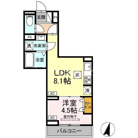 江戸川区西瑞江のアパートの間取り