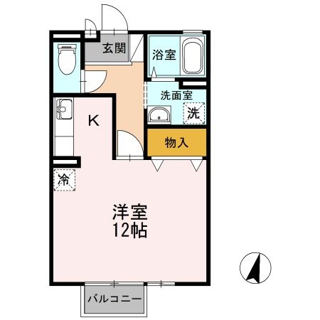 大野城市大城のアパートの間取り