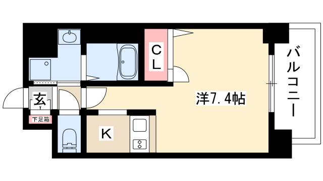 プレサンスNAGOYA桜通ビッグビートの間取り