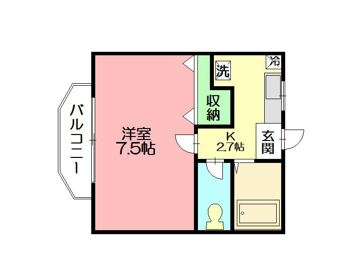 藤沢市本鵠沼のアパートの間取り