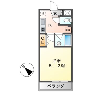 名古屋市中区門前町のマンションの間取り