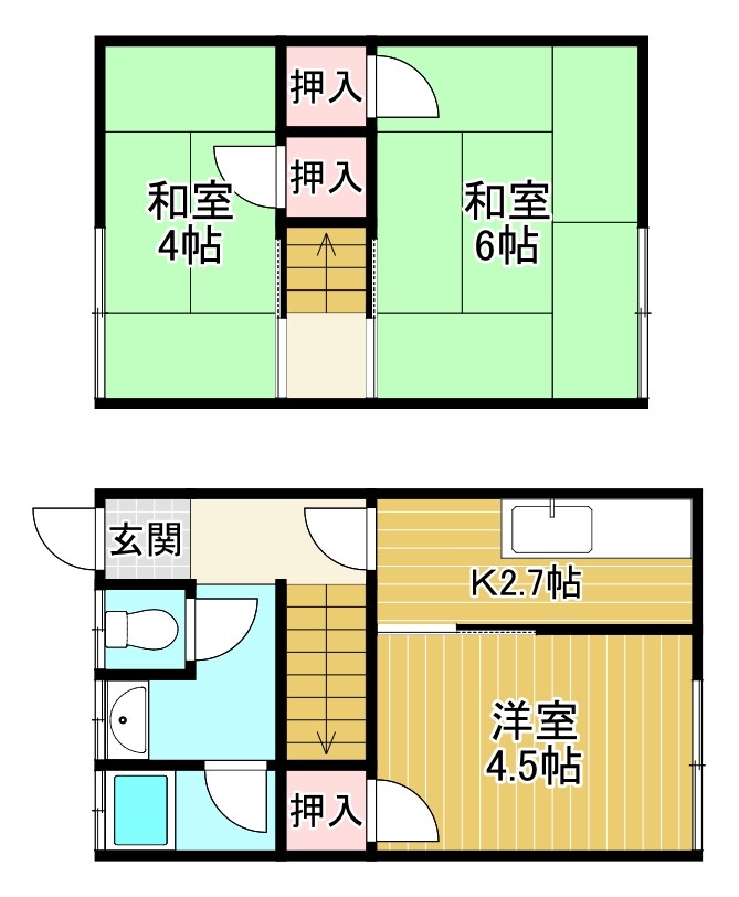 江口荘の間取り