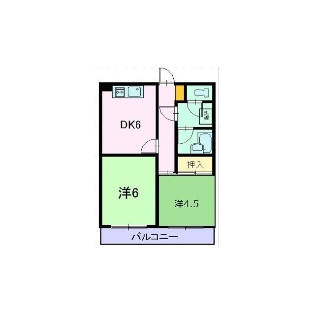 静岡市駿河区曲金のマンションの間取り