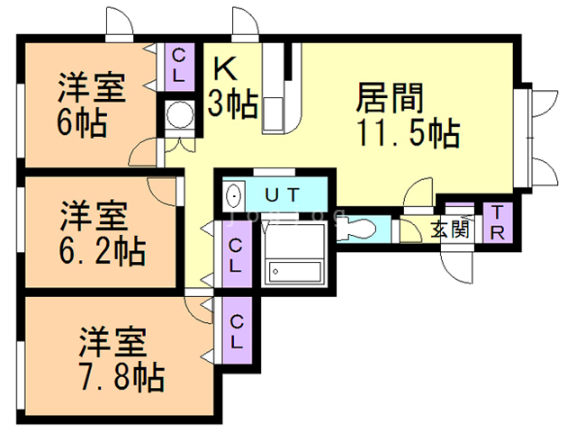 【フルールIIIの間取り】