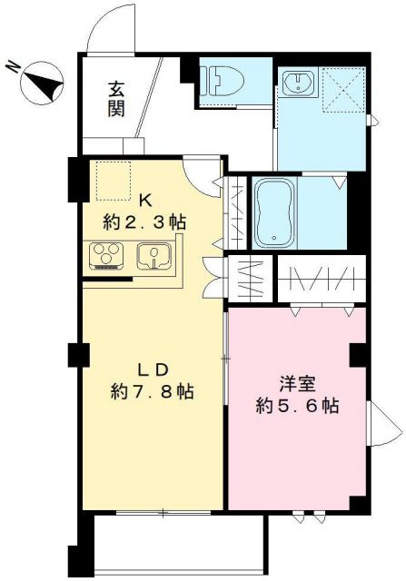 さいたま市浦和区北浦和のアパートの間取り