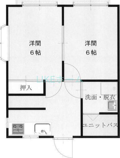 市川市大野町のアパートの間取り