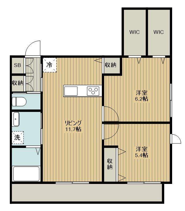 所沢市宮本町のマンションの間取り