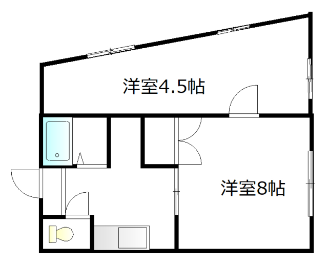 七塚ハイツBの間取り