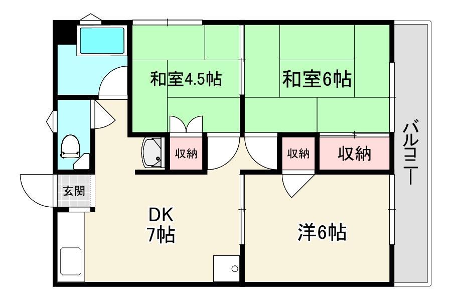 東條ハイツの間取り