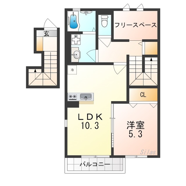 クレール　シャインの間取り