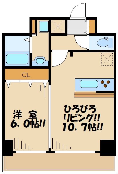 品川区勝島のマンションの間取り