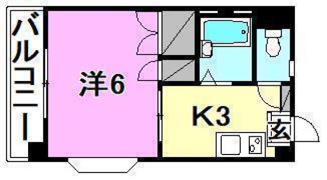 松山市清水町のマンションの間取り