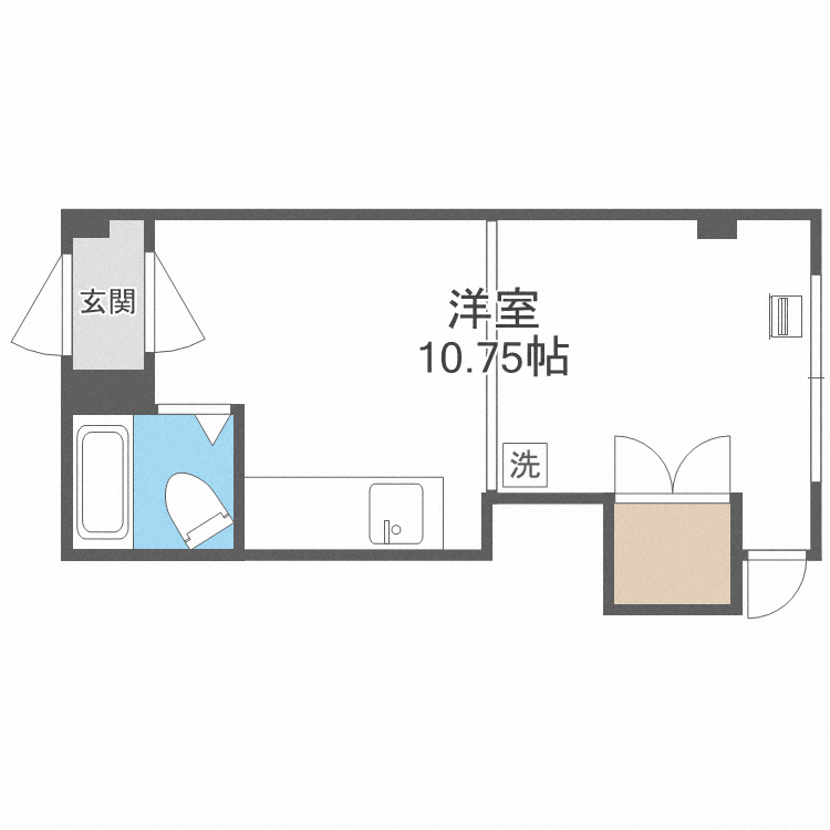 札幌市中央区南十条西のマンションの間取り