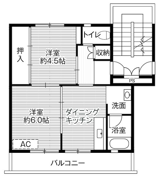 ビレッジハウス西那須野2号棟の間取り