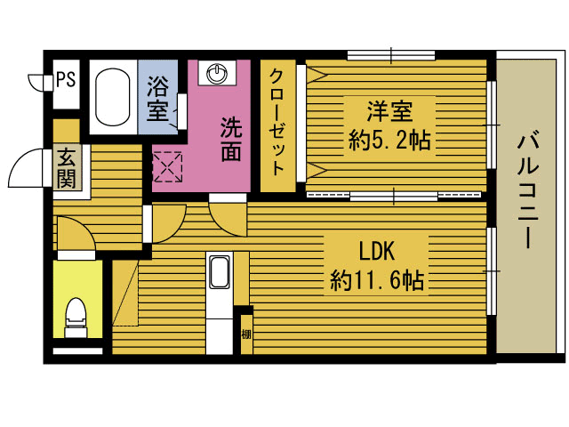 WINDOM西大分の間取り