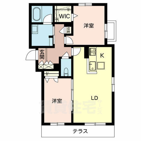 堺市西区北条町のマンションの間取り