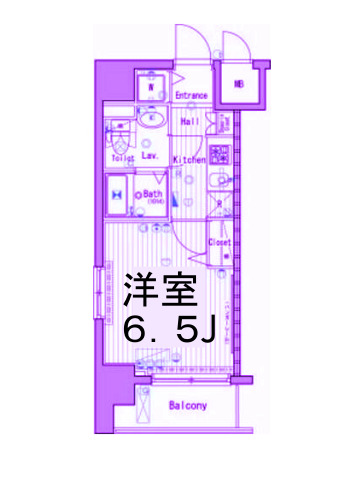 横浜市中区花咲町のマンションの間取り