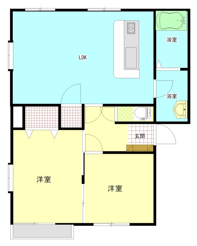 メゾンエスポワール　A棟の間取り