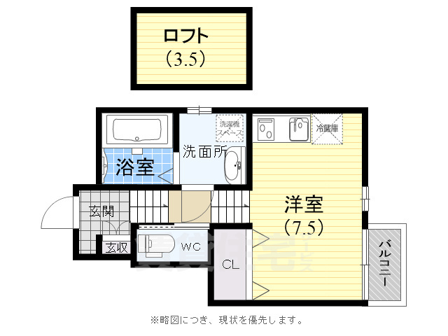 神戸市須磨区潮見台町のアパートの間取り