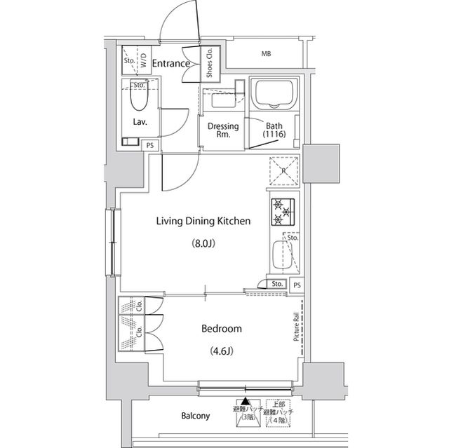 文京区目白台のマンションの間取り