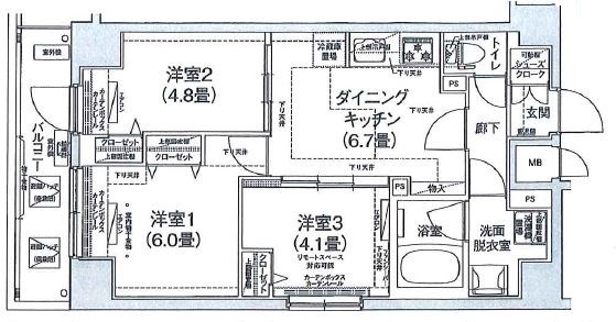 ティモーネ　グランデ町屋の間取り