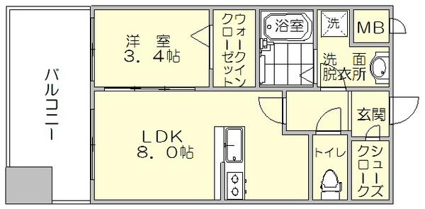 トラストレジデンス博多駅南の間取り