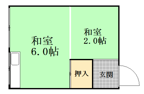 大阪市北区大淀中のアパートの間取り