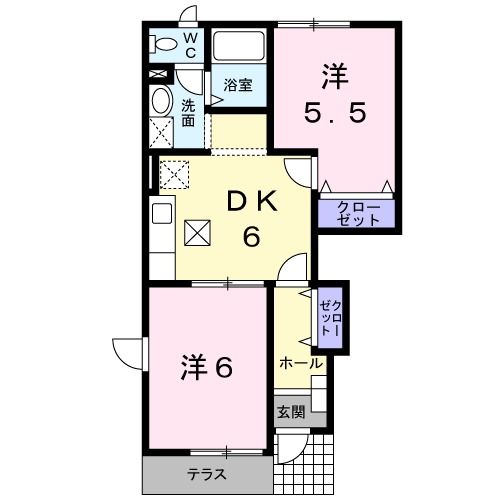 グリーンヒル三城Ｂの間取り