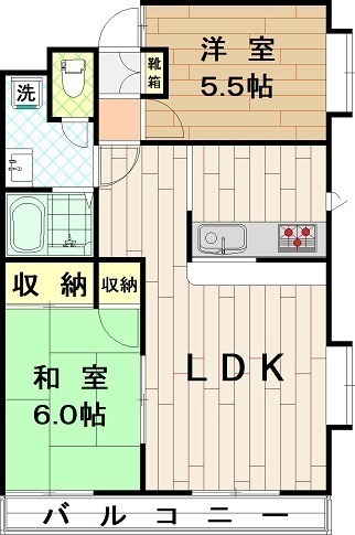 リバーヒルマンションの間取り