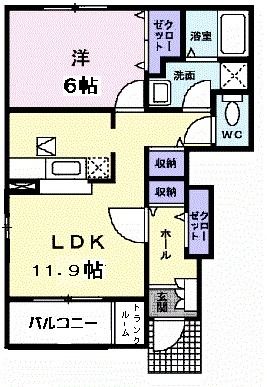 クラールむらさきのIIの間取り