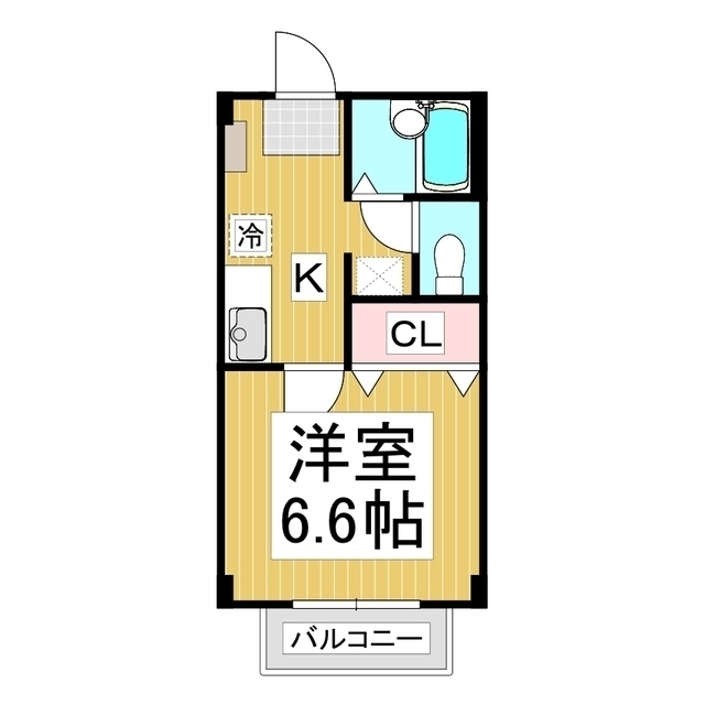 長野市宮沖のアパートの間取り