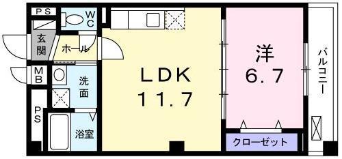 アネックス久我の杜　五番館の間取り