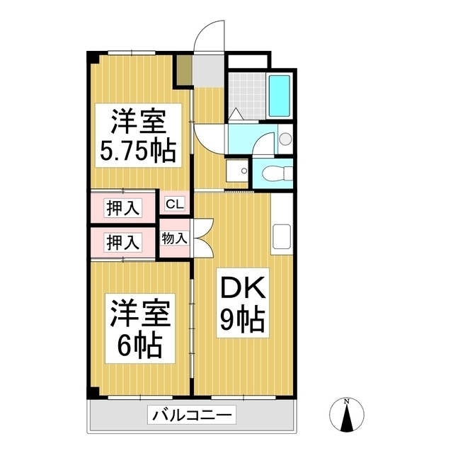 五明ハイツの間取り