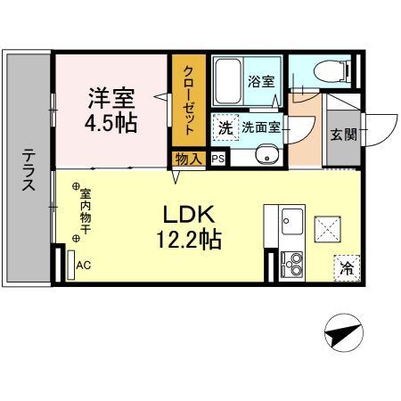 盛岡市住吉町のアパートの間取り