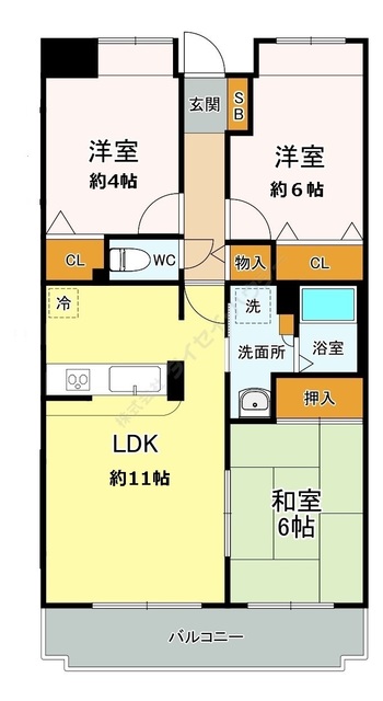 グランドゥール新家の間取り