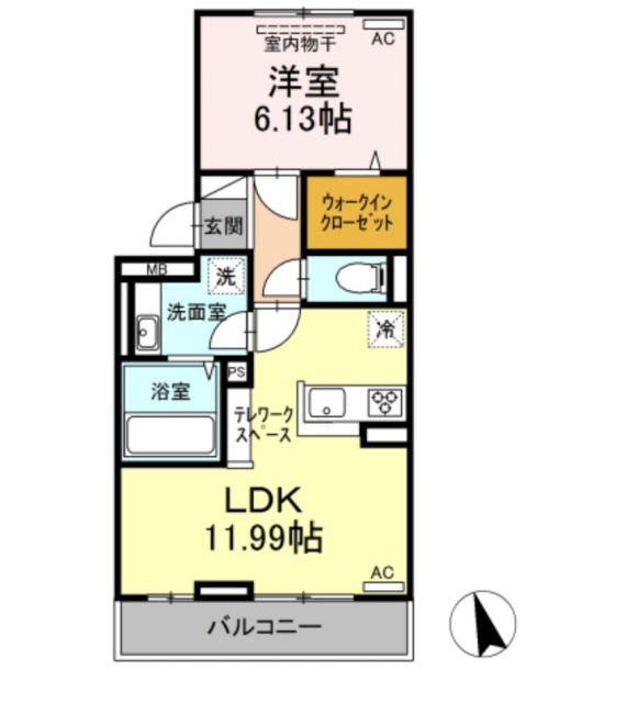 マッセル大在の間取り