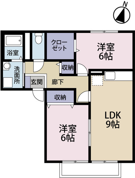 【コンフォートパルＢの間取り】