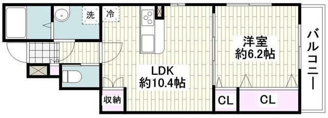 横浜市旭区上白根のアパートの間取り