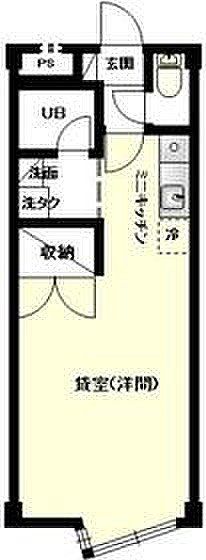 キュウブ下浜田の間取り