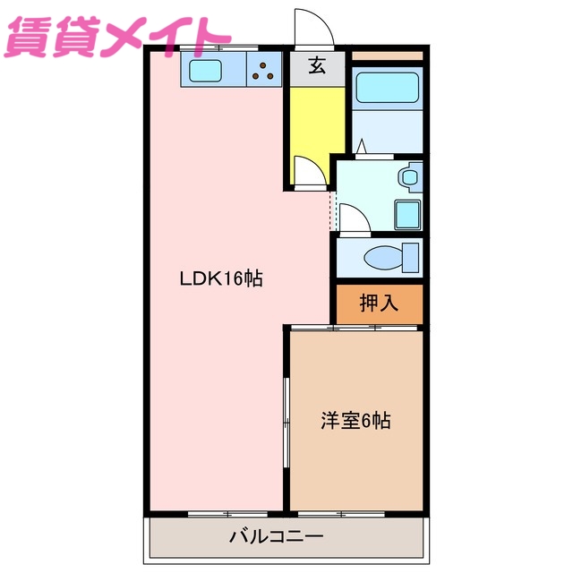 【津市栄町のマンションの間取り】