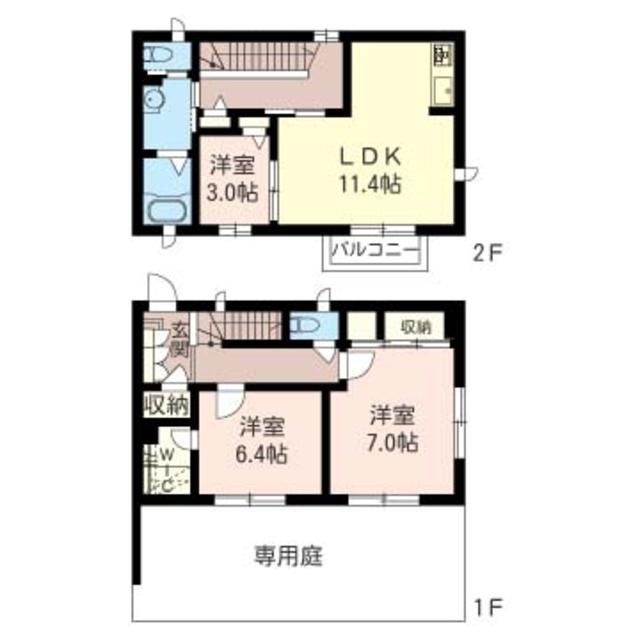 守谷市けやき台のアパートの間取り