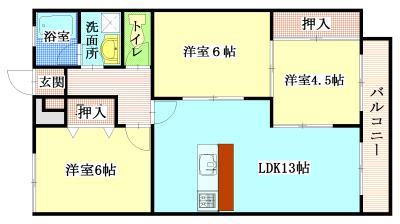 エクシヴ若宮の間取り