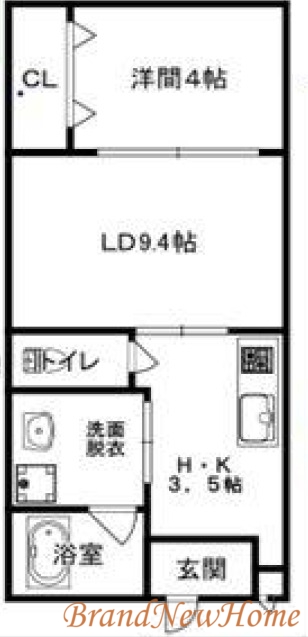 堺市北区百舌鳥赤畑町のアパートの間取り