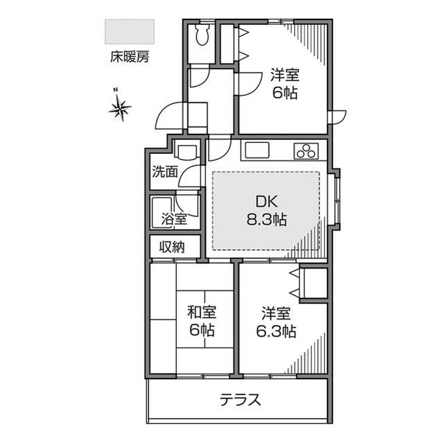 コンフォート三鷹台の間取り