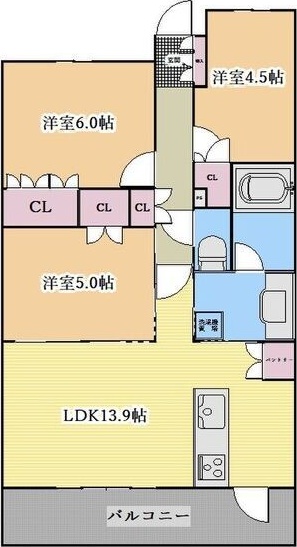 名古屋市中区伊勢山のマンションの間取り