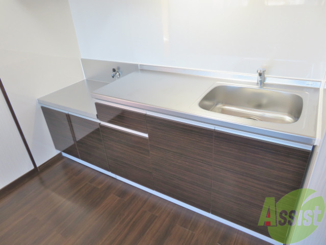 キッチン　キッチンはオシャレなデザインでした。洗い場も大きい。