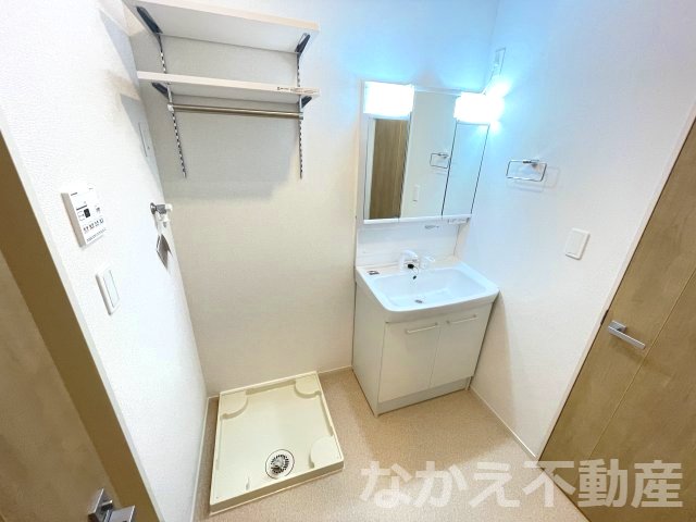 洗面設備　広い洗面スペース