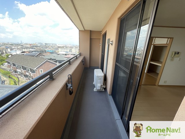 バルコニー　西向きです。